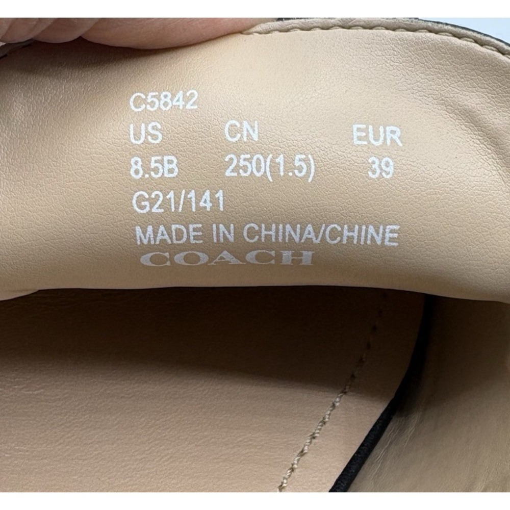 COACH Irene Mules Women's Size 8.5 B Black Leather Slip On Shoe - Picture 3 of 7